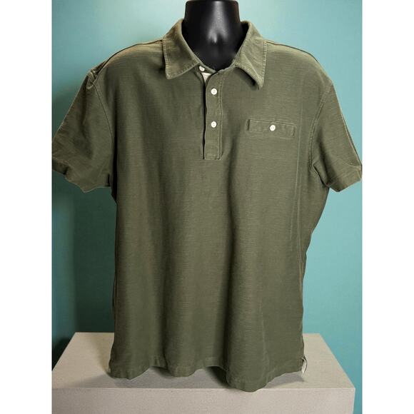 JACHS New York Men’s 2XL Polo Shirt Olive Green Stretch Cotton Blend Casual Wear - Picture 1 of 11